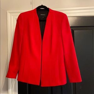 Power red Lafayette 148 blazer